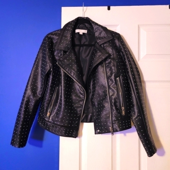 New York & Company Jackets & Blazers - NEW York and Company Microstud Faux Leather Jacket